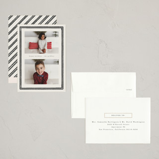 This is a chimney petite holiday cards with standard by Corinne Malesic called perfectly framed printing on recycled smooth signature in petite