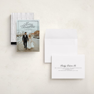 This is a ink petite holiday cards with standard by Anna Elder called a classic christmas printing on recycled smooth signature in petite