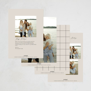 This is a fog petite holiday cards with standard by Angela Thompson called modern layout printing on recycled smooth signature in petite