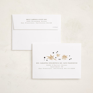 This is a cream petite holiday cards with standard by Anastasia Makarova called extra details printing on recycled smooth signature in petite