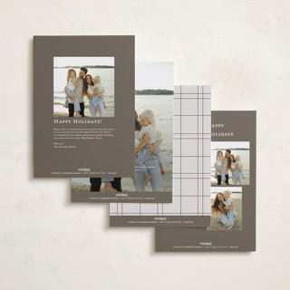 This is a stone petite holiday cards with standard by Nicole Walsh called minimalist frame printing on recycled smooth signature in petite