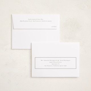 This is a stone petite holiday cards with standard by Nicole Walsh called minimalist frame printing on recycled smooth signature in petite