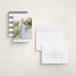 This is a snow petite holiday cards with standard by Nicoletta Savod called glamour printing on recycled smooth signature in petite