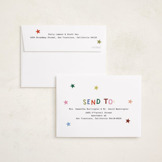This is a jubilant petite holiday cards with standard by Kercia Jane called full of joy (& cheer) printing on recycled smooth signature in petite