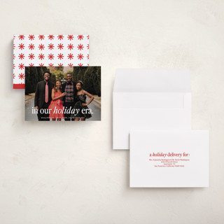 This is a snow petite holiday cards with standard by Angela Marzuki called holiday era printing on recycled smooth signature in petite