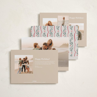This is a scarlet petite holiday cards with standard by Chris Griffith called scalloped edge holiday printing on recycled smooth signature in petite