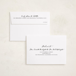 This is a ivory petite holiday cards with standard by Cass Loh called written wish printing on signature in petite