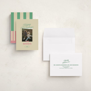 This is a candy petite holiday cards with standard by Helena Vitto called merry & bright days printing on signature in petite