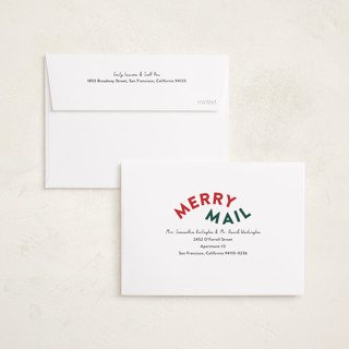 This is a holly petite holiday cards with standard by Angela Garrick called chase joy printing on recycled smooth signature in petite