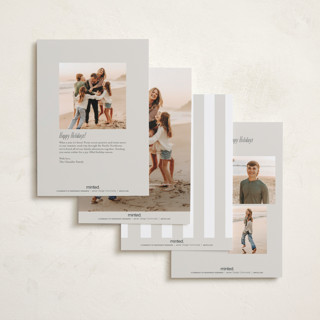 This is a snow petite holiday cards with standard by Kate Ross called love joy printing on recycled smooth signature in petite