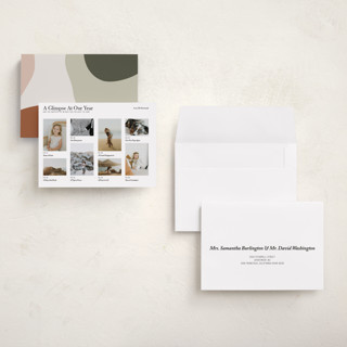 This is a pepper petite holiday cards with standard by Bramble Studio called a glimpsed year printing on recycled smooth signature in petite