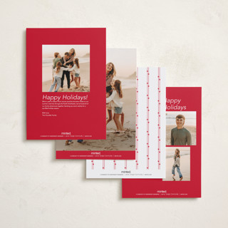 This is a peppermint petite holiday cards with standard by Stephanie Hawkes called red letter christmas printing on signature in petite