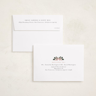 This is a blush petite holiday cards with standard by Itsy Belle Studio called sugarpine printing on signature in petite