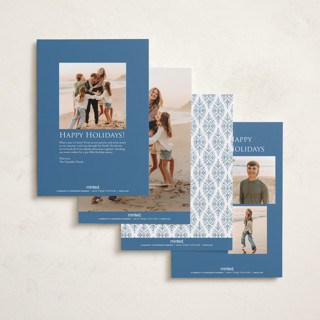 This is a frost petite holiday cards with standard by Paper Sun Studio called winter's lace printing on recycled smooth signature in petite