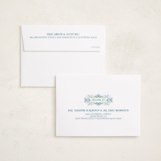 This is a frost petite holiday cards with standard by Paper Sun Studio called winter's lace printing on recycled smooth signature in petite