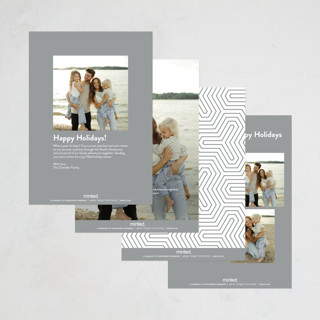This is a silver bells petite holiday cards with standard by Up Up Creative called the little things printing on recycled smooth signature in petite