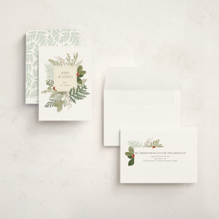 This is a starlight petite holiday cards with standard by Jennifer Wick called juniper printing on signature in petite