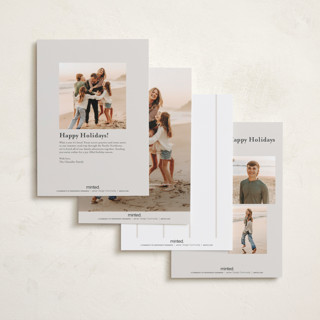 This is a ecru petite holiday cards with standard by Meggy Masters called memory album printing on recycled smooth signature in petite