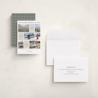 This is a tinsel petite holiday cards with standard by Adelyn T. called favourite moments printing on recycled smooth signature in petite