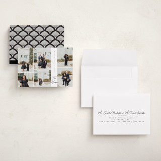 This is a tuxedo petite holiday cards with standard by Corinne Malesic called abundant printing on recycled smooth signature in petite