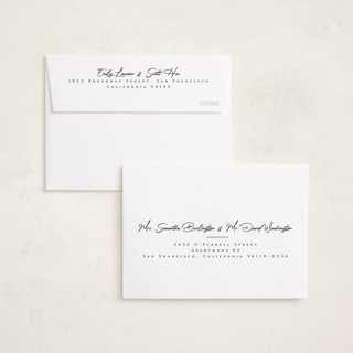 This is a tuxedo petite holiday cards with standard by Corinne Malesic called abundant printing on recycled smooth signature in petite