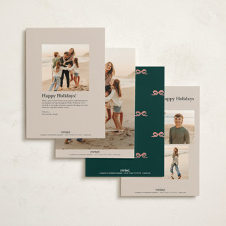 This is a winter rose petite holiday cards with standard by Lori Wemple called merry christmas tree printing on signature in petite