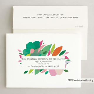 This is a midnight petite holiday cards with standard by Lori Wemple called flora printing on recycled smooth signature in petite