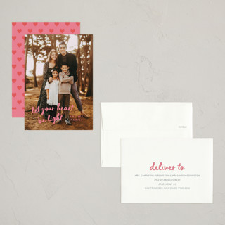 This is a gumdrop petite holiday cards with standard by Sara Hicks Malone called heart be light printing on recycled smooth signature in petite