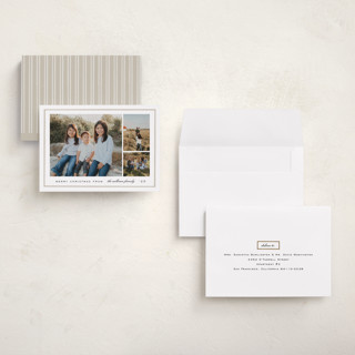 This is a snow petite holiday cards with standard by Amy Kross called sealed printing on signature in petite