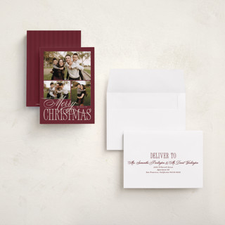 This is a mulberry petite holiday cards with standard by Brianne Larsen called elegant three printing on signature in petite