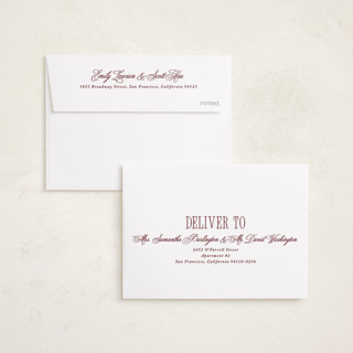 This is a mulberry petite holiday cards with standard by Brianne Larsen called elegant three printing on signature in petite