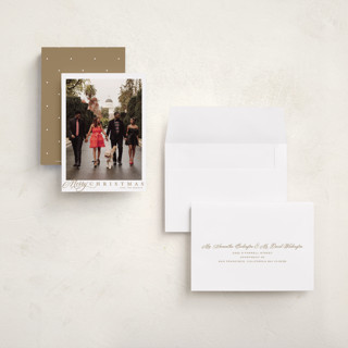 This is a honey petite holiday cards with standard by Carolyn MacLaren called footnote printing on recycled smooth signature in petite