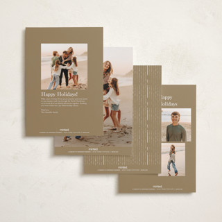 This is a cashew petite holiday cards with standard by Stacey Meacham called at a glance printing on recycled smooth signature in petite