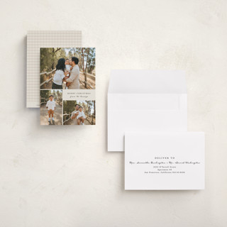 This is a cookie dough petite holiday cards with standard by Brianne Larsen called modern simple printing on recycled smooth signature in petite