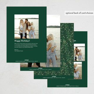 This is a forest foil pressed holiday cards with foil pressed by Leah Bisch called tinsel tree printing on signature in standard