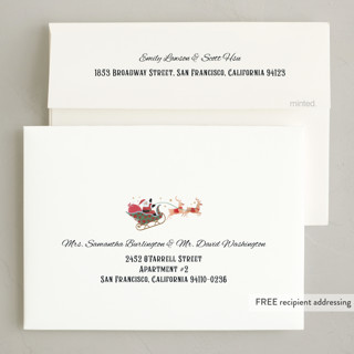 This is a coal foil pressed holiday cards with foil pressed by Paper Sun Studio called the night before christmas printing on signature in standard