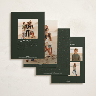 This is a evergreen foil pressed holiday cards with foil pressed by Hudson meet Rose called merry & bright printing on signature in standard