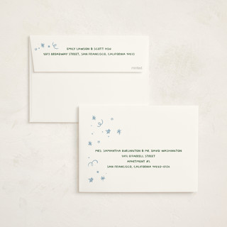 This is a marine foil pressed holiday cards with foil pressed by Inkblot Design called champagne sparkle printing on signature in standard