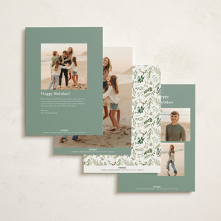 This is a wintermint foil pressed holiday cards with foil pressed by Susan Moyal called peace, love & hope printing on signature in standard