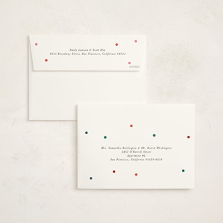 This is a mist foil pressed holiday cards with foil pressed by Lori Wemple called confetti christmas printing on signature in standard