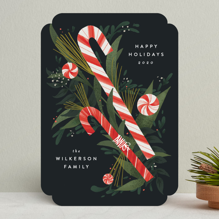 Peppermint Bouquet Holiday Cards by Heather Francisco Minted
