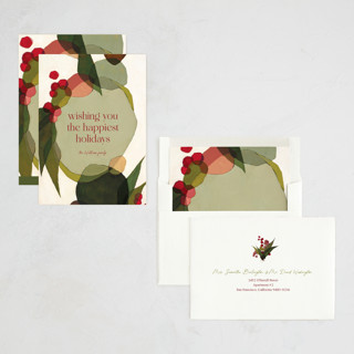 This is a spruce non photo holiday cards with standard by Wendy Keller called cirque printing on signature in standard