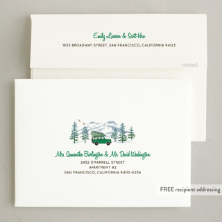 This is a juniper non photo holiday cards with standard by Paper Sun Studio called rocky road christmas printing on signature in standard