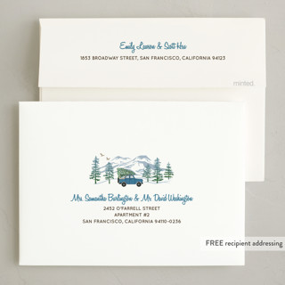 This is a blue spruce non photo holiday cards with standard by Paper Sun Studio called rocky road christmas printing on signature in standard