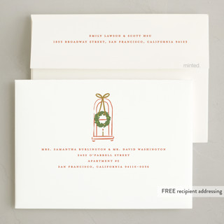 This is a ballet slipper non photo holiday cards with standard by Susan Zinader called home for the holidays printing on signature in standard