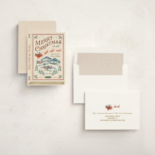 This is a vanilla non photo holiday cards with standard by Paper Sun Studio called the night before christmas printing on signature in standard