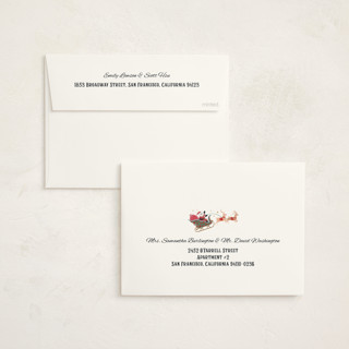 This is a coal non photo holiday cards with standard by Paper Sun Studio called the night before christmas printing on signature in standard