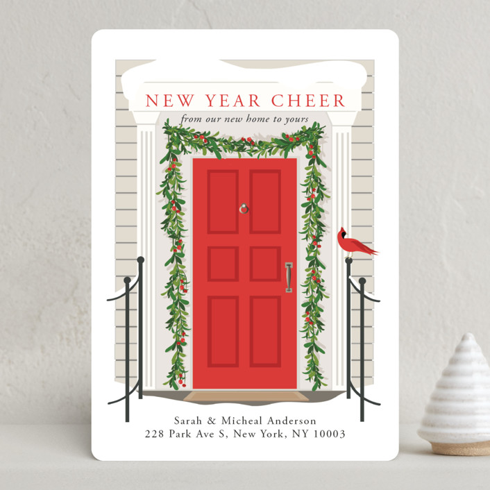 From Our Home To Yours Holiday Cards By Susan Moyal Minted From Our Home To Yours Vintage Holiday Cards In Candy Cane By Susan