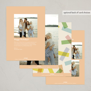 This is a pastel non photo holiday cards with standard by Ellen Schlegelmilch called confetti strips printing on signature in standard