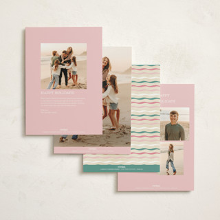 This is a cotton candy non photo holiday cards with standard by Pixel and Hank called holiday greetings printing on signature in standard